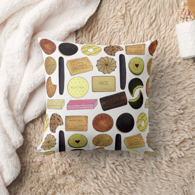 UK British Biscuits Shortword Rik Tea Digestives Kudde (Filt)