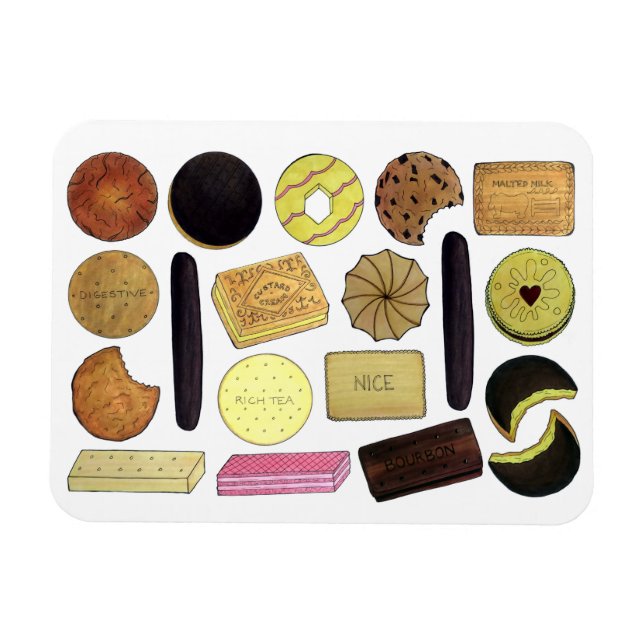 UK British Biscuits Shortword Rik Tea Digestives Magnet (Horisontell)