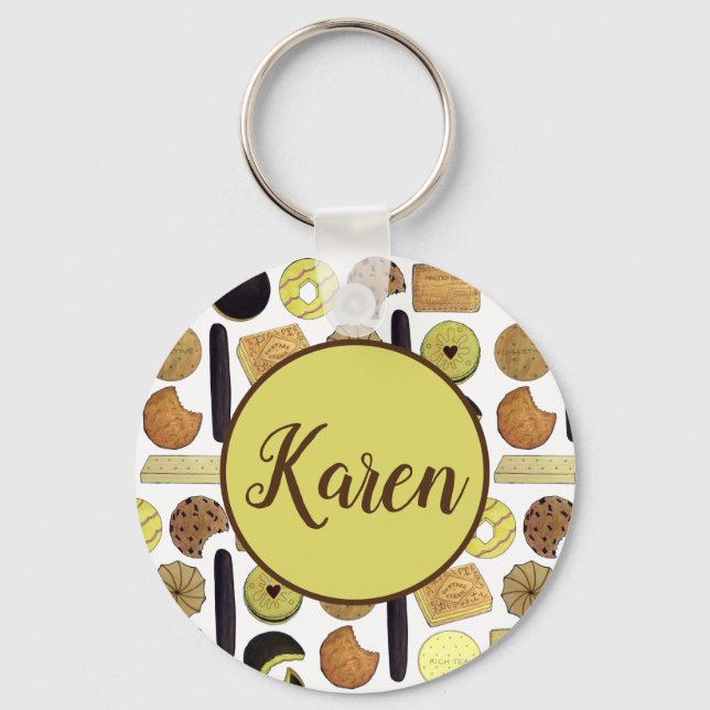 UK British Biscuits Shortword Rik Tea Digestives Nyckelring (Framsida)