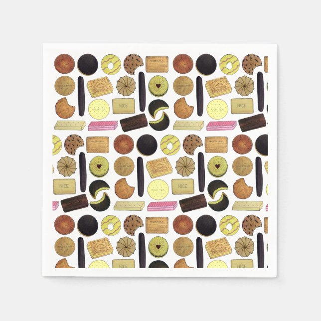 UK British Biscuits Shortword Rik Tea Digestives Pappersservett (Framsidan)