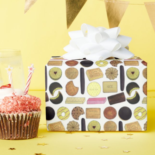 UK British Biscuits Shortword Rik Tea Digestives Presentpapper (Födelsedagsfest)