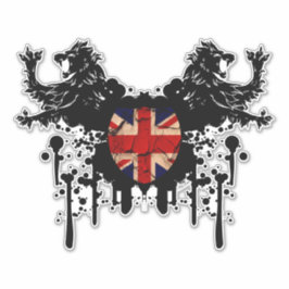 UK British Lejon and Dirt Vintage Union Jack Klistermärken