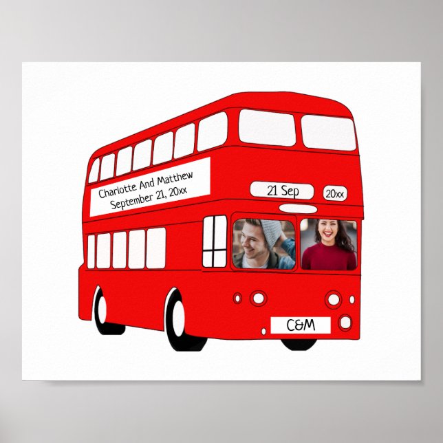 UK British London Buss Personlig Novelty Poster (Framsidan)