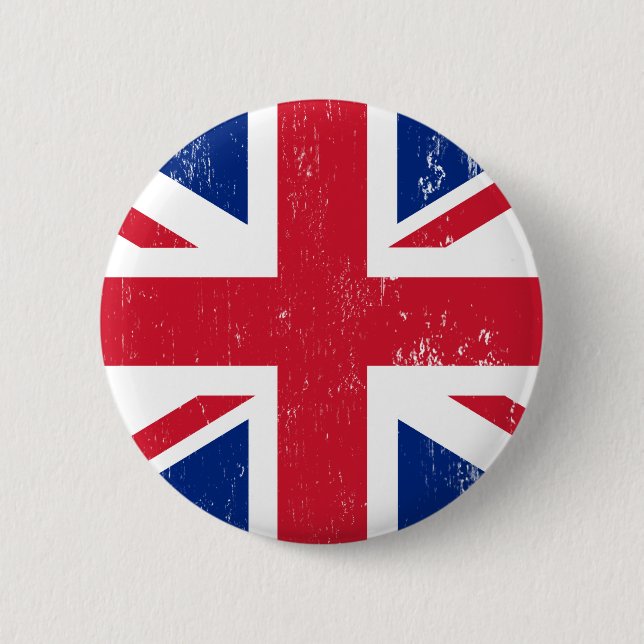 UK British Underbar Britain England English Flagga Knapp (Framsida)
