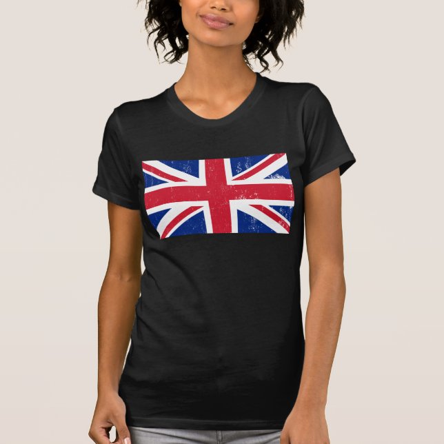 UK British Underbar Britain England English Flagga Tee (Framsida)