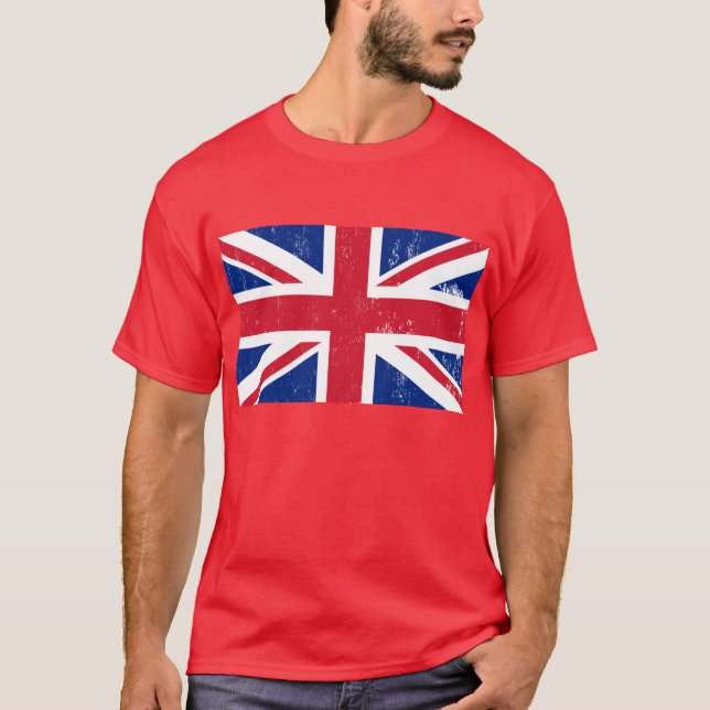UK British Underbar Britain England English Flagga Tee (Framsida)