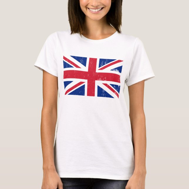 UK British Underbar Britain England English Flagga Tee (Framsida)