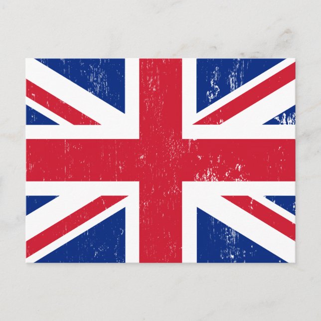 UK British Underbar Britain England English Flagga Vykort (Framsida)