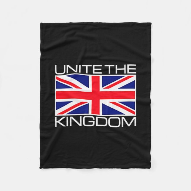 Uk British Union Jack Flag Unite The Kingdom  Fleecefilt (Framsidan)
