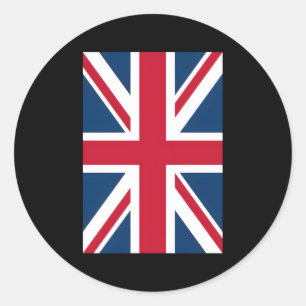 Uk British Union Jack Flagga Runt Klistermärke