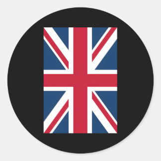 Uk British Union Jack Flagga Runt Klistermärke