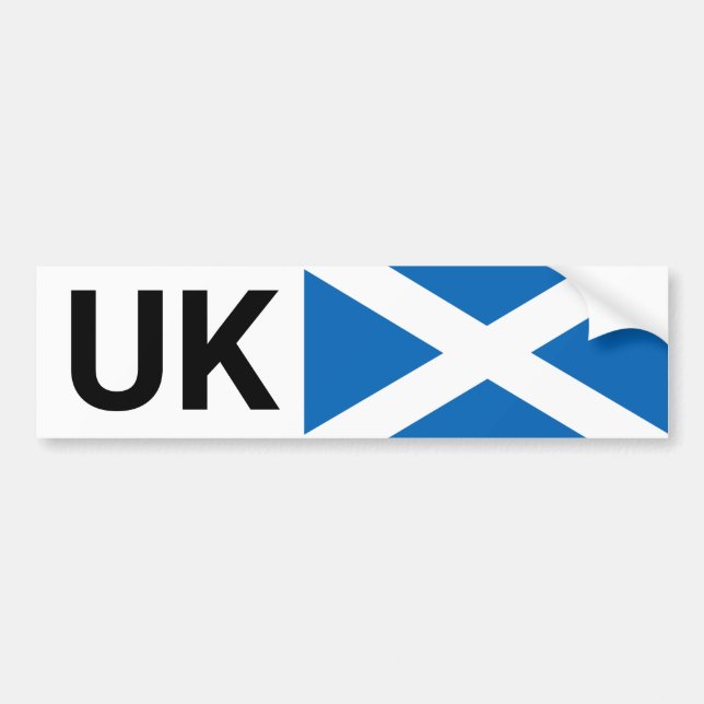 UK Car Sticker & Scotts reser utomlands/Skottland Bildekal (Framsidan)