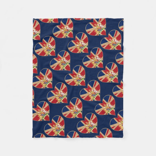 UK COA Heart Fleecefilt (Framsidan)