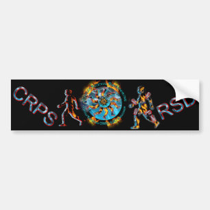 UK CRPS/RSD räcker & lägger benen på ryggen Bildekal