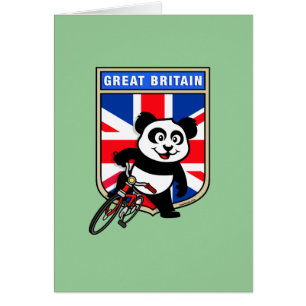 UK Cycling Panda Hälsningskort