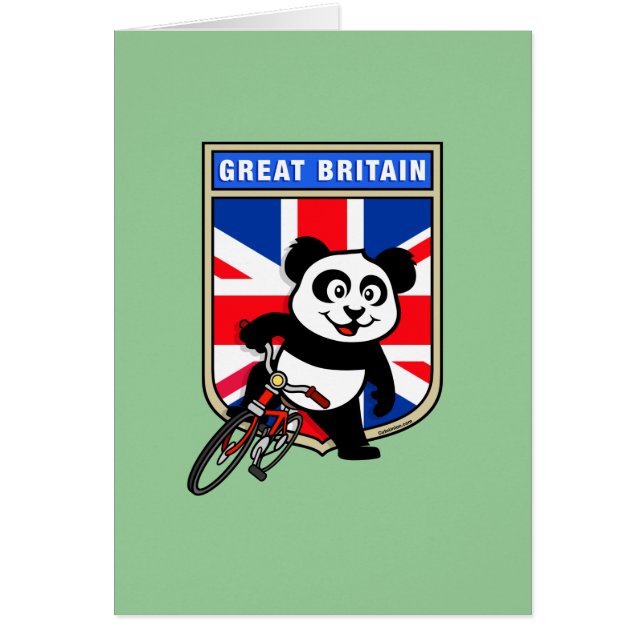 UK Cycling Panda Hälsningskort (Framsidan)