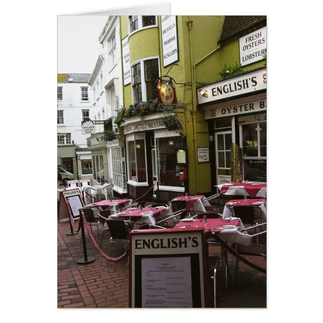 (UK) Engelsk lunch Hälsningskort (Framsidan)