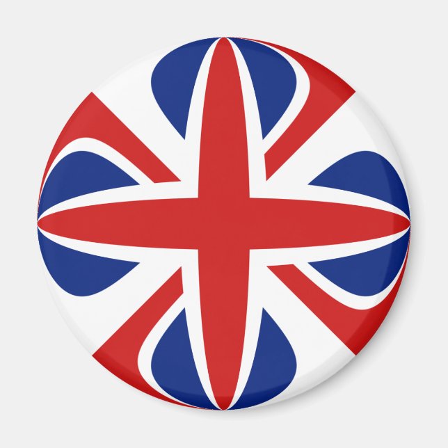 UK Fisheye Flagga Magnet (Framsidan)