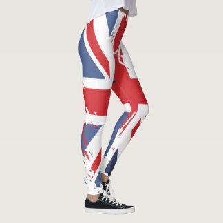 UK Flag Byxor - Distressed Union Jack Present