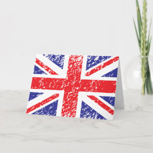 UK Flag Glad Jul Kort / Lägg Till Din Text