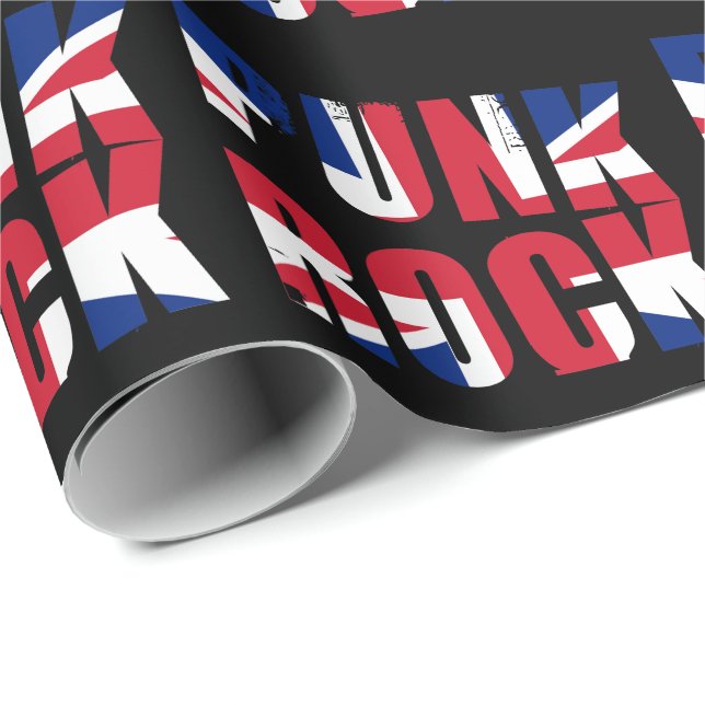 UK Flag Punk Rock Presentpapper (Rullad Hörn)