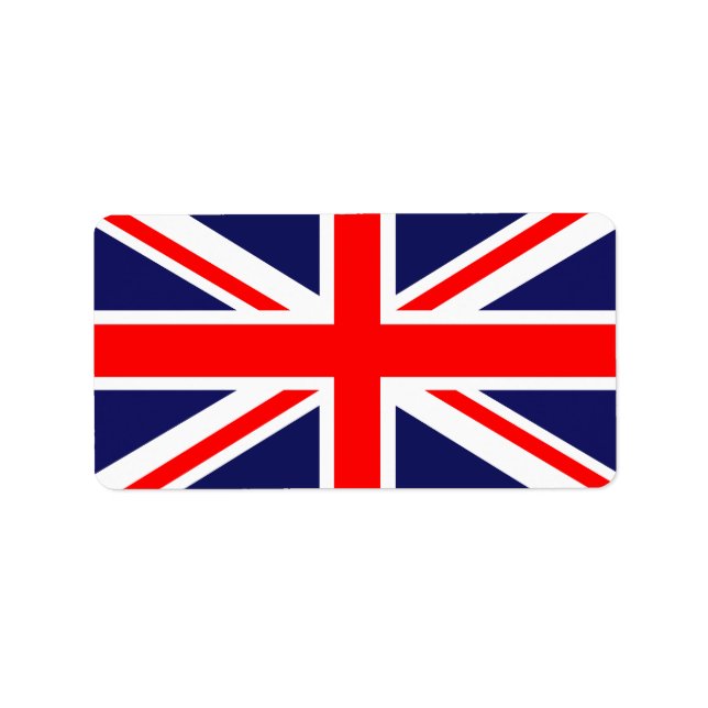 UK FLAGGA ADRESSETIKETT (Framsidan)