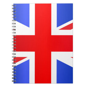 UK FLAGGA ANTECKNINGSBOK MED SPIRAL