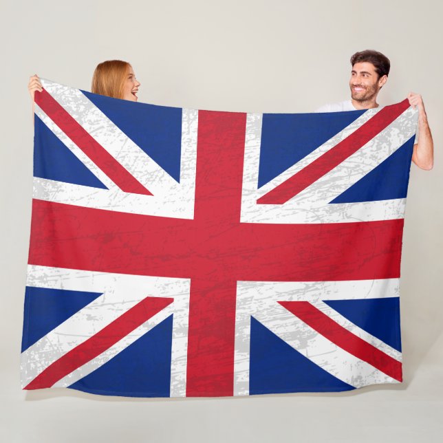 UK Flagga Blanket - British Heritas teaterkonst Fleecefilt (På plats)