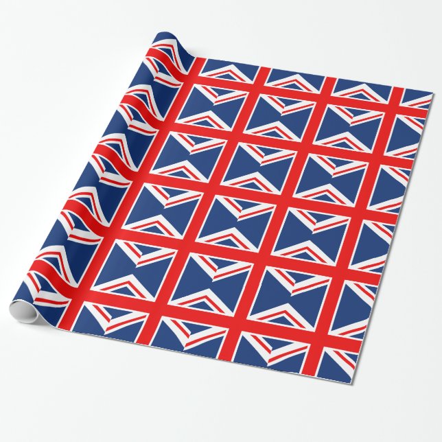 Uk-flagga England Presentpapper (Utrullad)