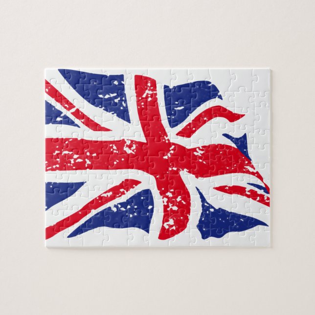 UK Flagga Illustration Art Pussel (Horisontell)