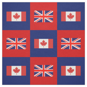 Uk-flagga, Kanada flagga på rött & marinblått Tyg