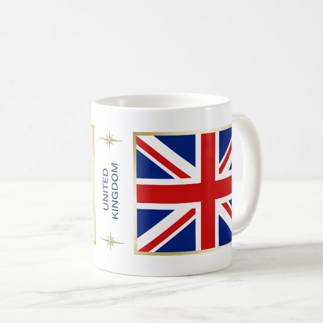 Uk-flagga + Kartamugg Kaffemugg (Framsida höger)