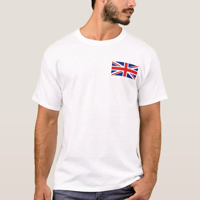 Uk-flagga och karta t-shirt (Framsida)