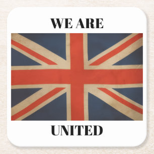 UK Flagga Patriot Underlägg Papper Kvadrat