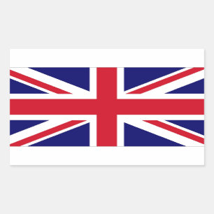 UK FLAGGA REKTANGULÄRT KLISTERMÄRKE
