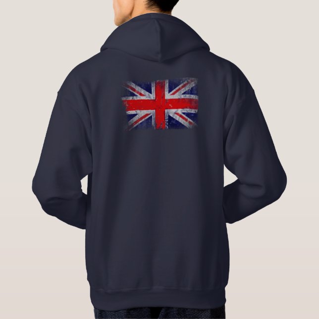 UK FLAGGA TRÖJA MED LUVA (Baksida)