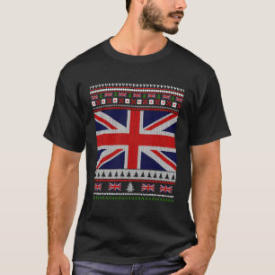 Uk Flagga Ugly Sweater Jumper till jul T Shirt