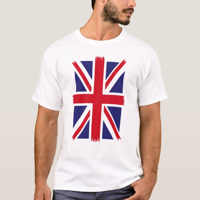 UK Flagga Underbar Britain Flagga Union Jack Unite T Shirt (Framsida)