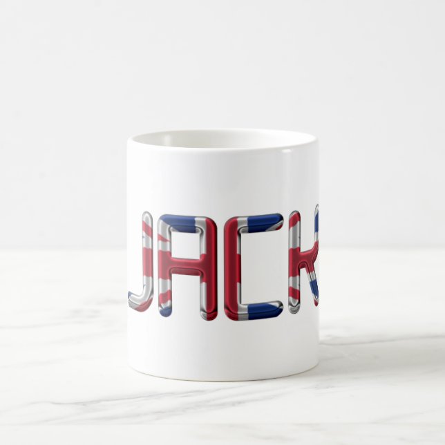 UK Flagga Union Jack Typography Kaffemugg (Center)