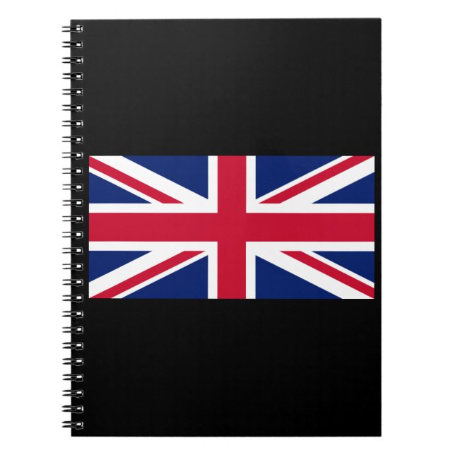 Uk Flagga-United Kingdom-England-Union Jack Anteckningsbok (Framsidan)
