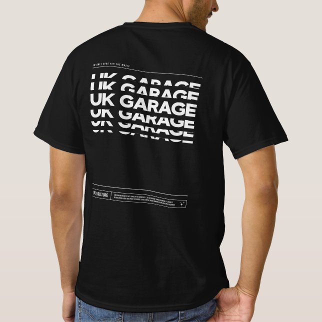 UK Garage Dance Culture DJ Rave T-shirt Mörk (Baksida)