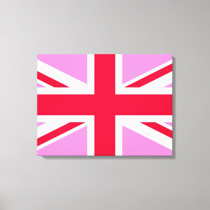 UK Gay pride (Rosa Union Jack) (Gay British Flagga Canvastryck