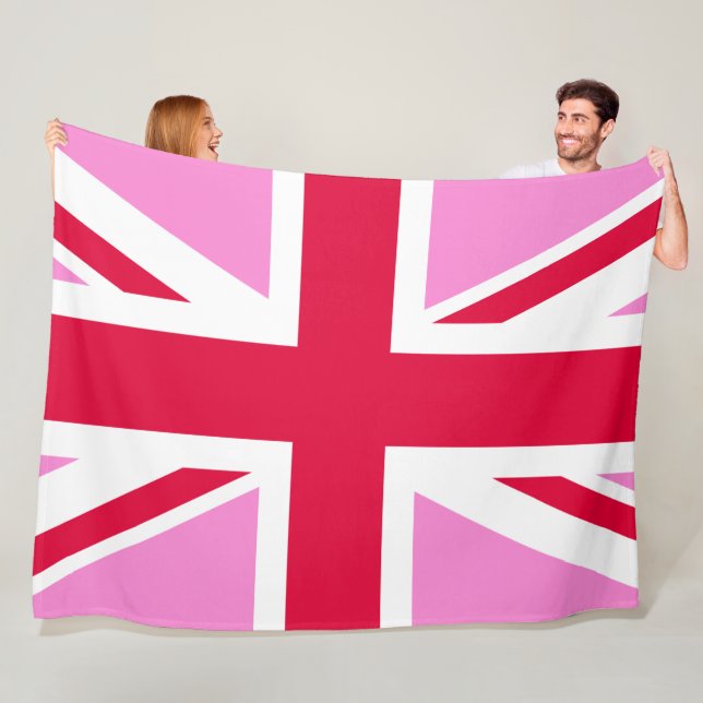 UK Gay pride (Rosa Union Jack) (Gay British Flagga Fleecefilt (På plats)