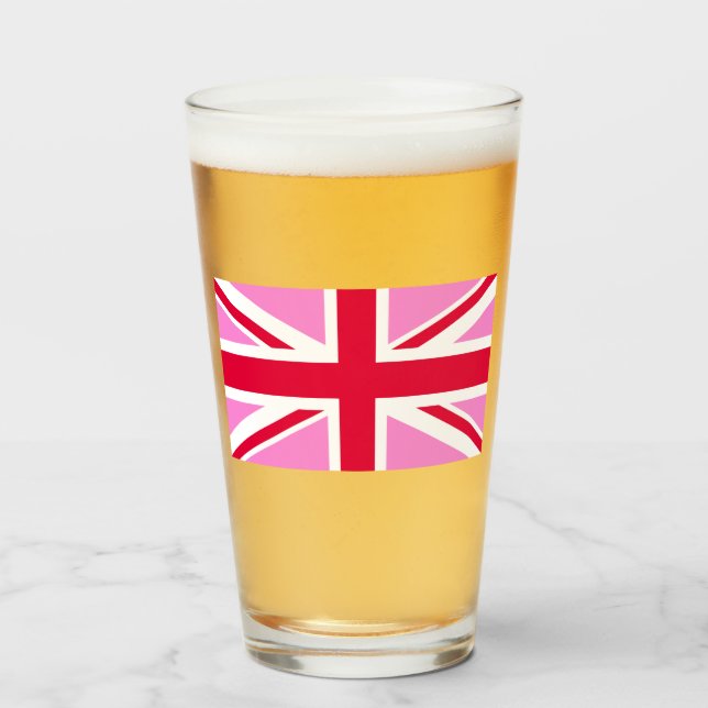 UK Gay pride (Rosa Union Jack) (Gay British Flagga Glaskopp (Framsida fylld)