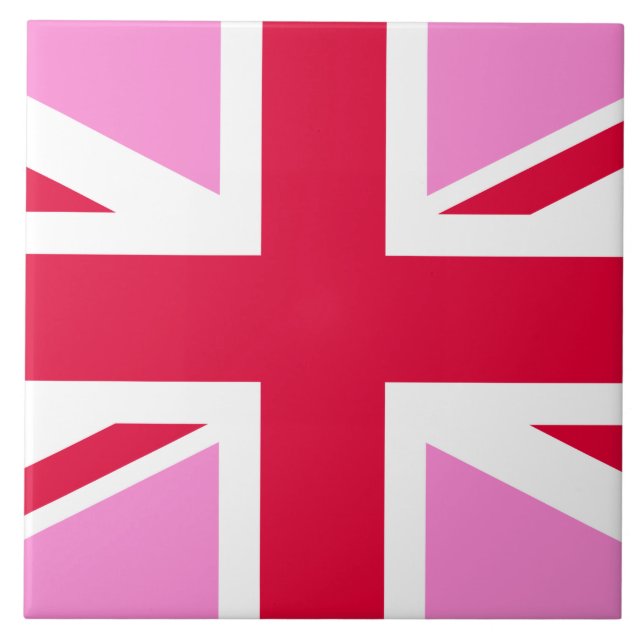 UK Gay pride (Rosa Union Jack) (Gay British Flagga Kakelplatta (Framsidan)