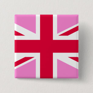 UK Gay pride (Rosa Union Jack) (Gay British Flagga Knapp