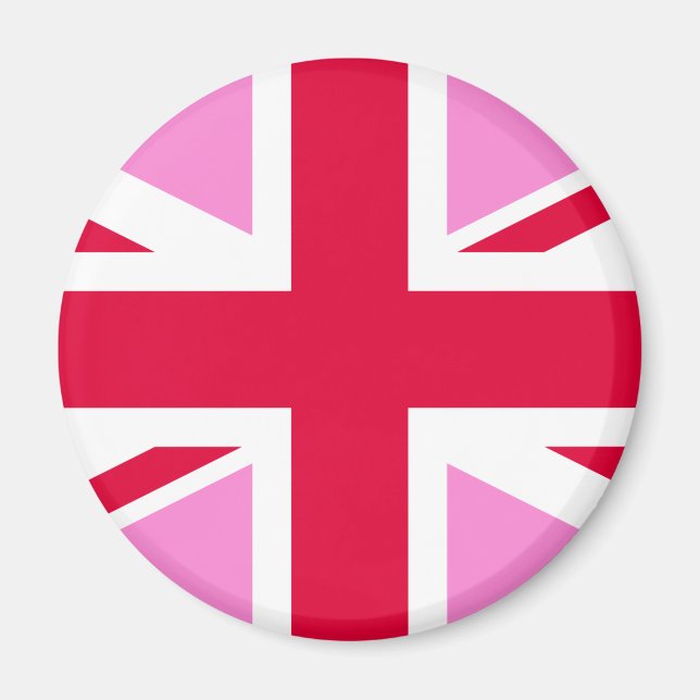 UK Gay pride (Rosa Union Jack) (Gay British Flagga Magnet (Framsidan)