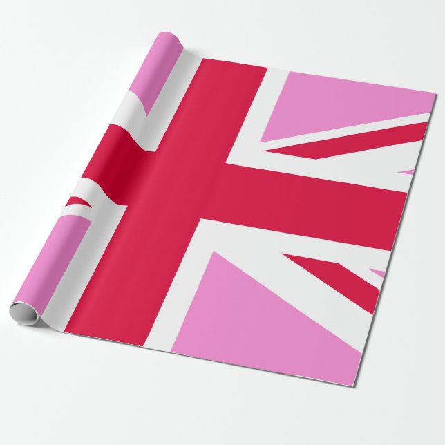 UK Gay pride (Rosa Union Jack) (Gay British Flagga Presentpapper (Utrullad)