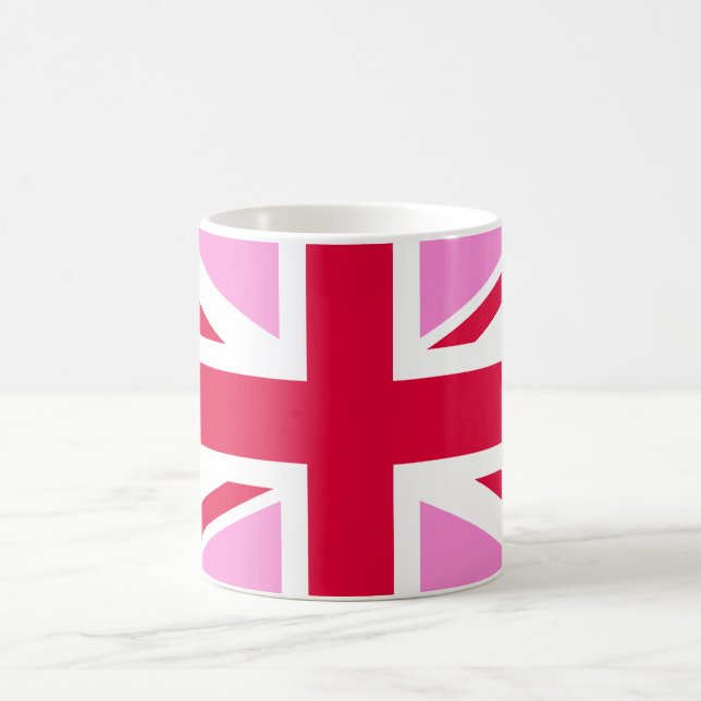 UK Gay Pride (Rosa Union Jack) (HBTQ Storbritannie Kaffemugg (Center)