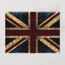 Uk grunge flagga vykort